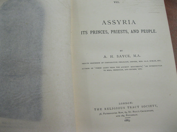 1885 - Assyria Its Princes, Priests & People