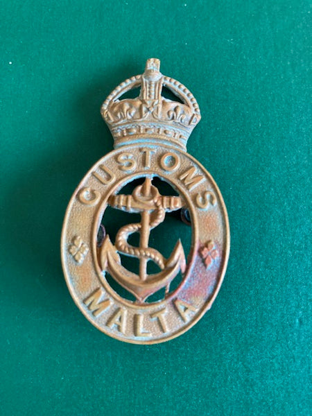 WW2 Era - Malta Customs Officer's Cap Badge