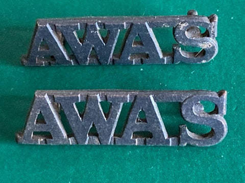 WW2 - AWAS Shoulder Title Pair