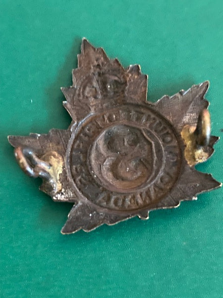 Canadian 3rd Mounted Rifles Collar Badge