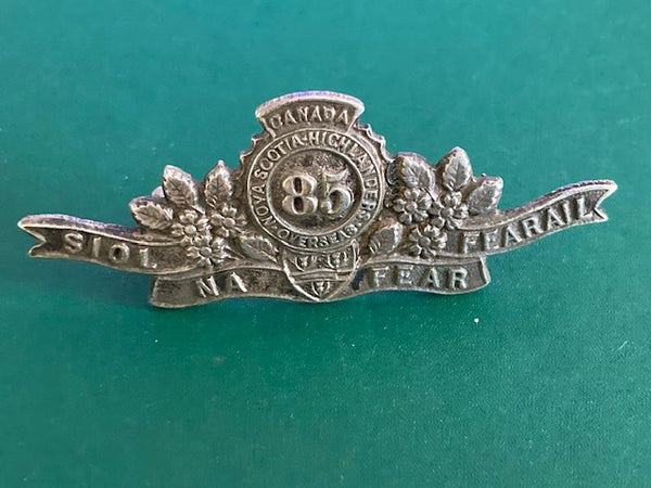 WW1 - Canadian 85th Infantry Regiment Collar Badge