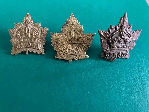 Assorted Canadian Collar badges