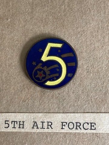 US - 5th Air Force Enamel Badge