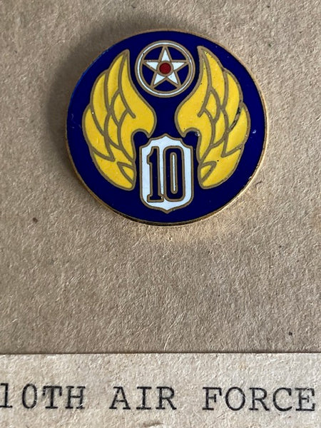 US - 10th Air Force Enamel Badge