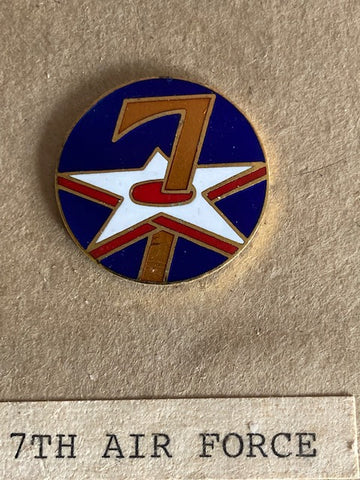 US - 7th Air Force Enamel Badge