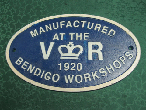 Bendigo Workshops Makers Plate