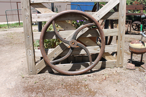 Large Vintage Cast Iron Wheel
