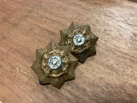 East Yorkshire Regiment Collar Badges