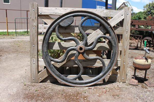 Large Ornate Pulley Wheel