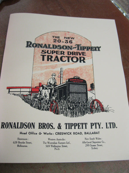 Ronaldson - Tippett Tractor Catalogue
