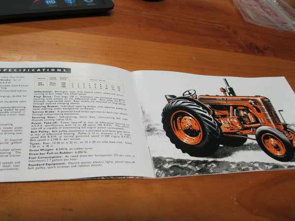 1950's Chamberlain Tractor Booklet