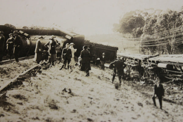 1910 - Victorian Railway Train Derailment Photo Card