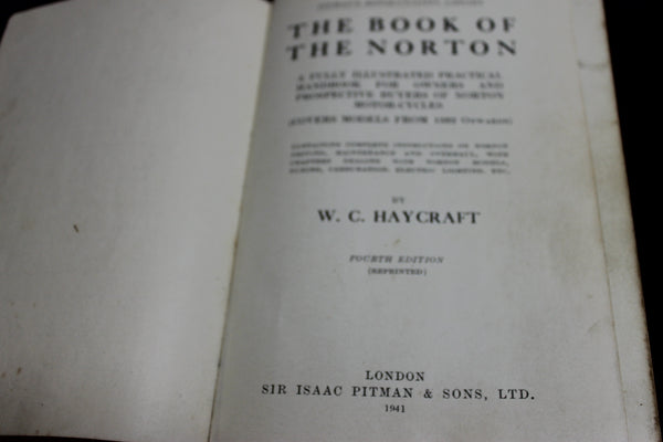 1941 Pitman's - The Book of the Norton