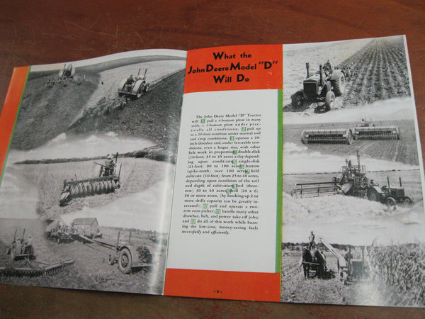 John Deere Model "D" Tractor Booklet