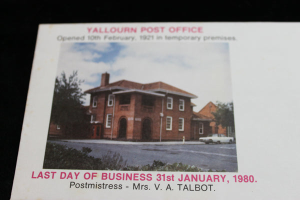Yallourn Post Office Last Day of Trading Cover