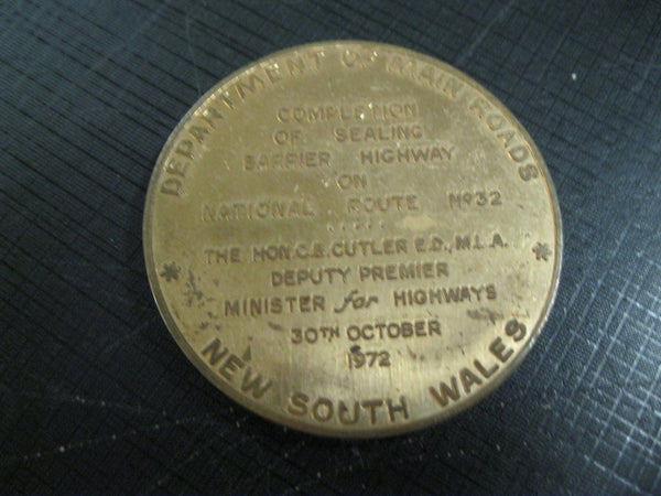 1972 - Barrier Highway Medallion