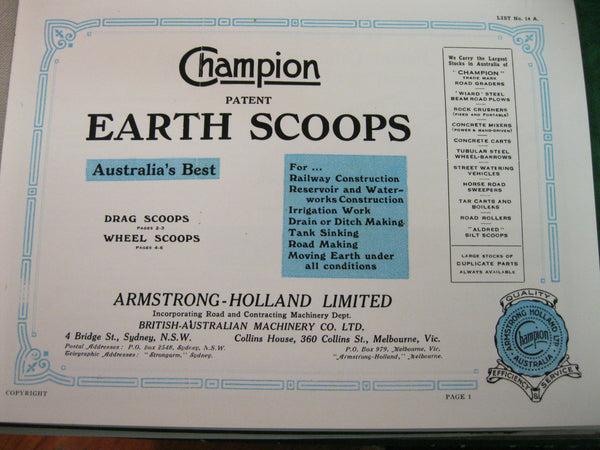 Champion Earth Scoops Catalogue
