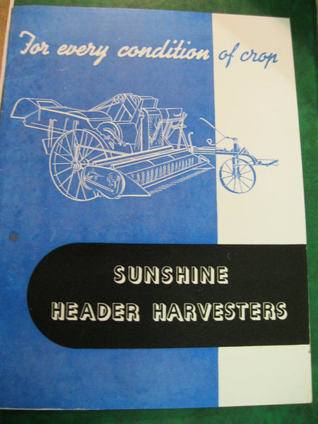 Sunshine Header Harvesters Catalogue
