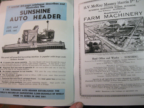 Sunshine Header Harvesters Catalogue