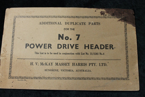 Number 7 Power Drive Header