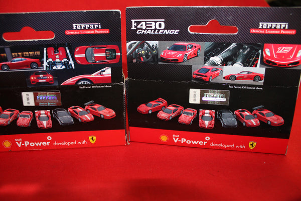 4 - Shell Diecast Ferrari Models