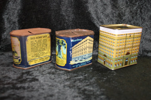3 - Vintage Bank Money Boxes