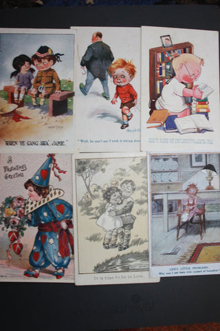 6 - Vintage Comical Postcards