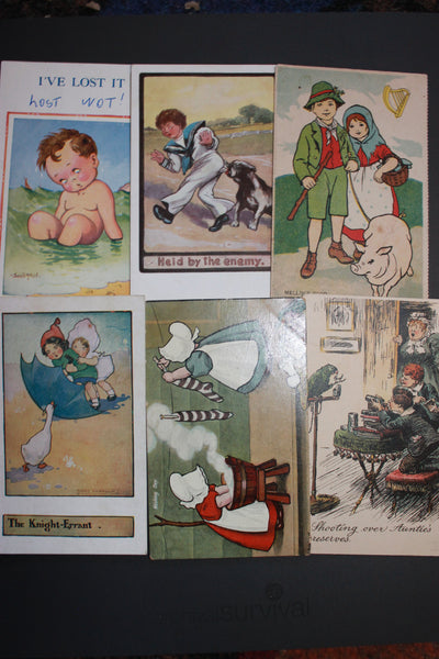 6 - Vintage Comical Postcards