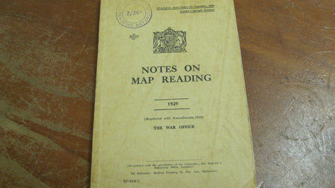 Aus 1929 - Notes on Map Reading .