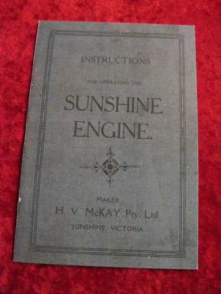 Sunshine Engine Instruction Manual