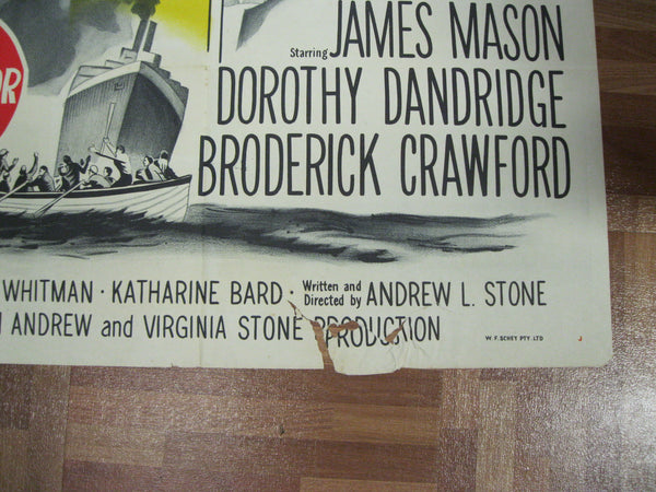 1958 - " The Decks Ran Red " Movie Poster