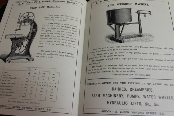 Hindley & Sons Steam Engines ,  Boilers , Saw Benches , Pumps & Lifting Machinery Catalogue