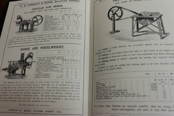 Hindley & Sons Steam Engines ,  Boilers , Saw Benches , Pumps & Lifting Machinery Catalogue