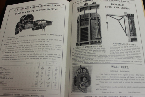 Hindley & Sons Steam Engines ,  Boilers , Saw Benches , Pumps & Lifting Machinery Catalogue