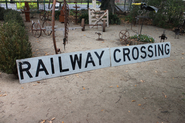 Very Large Railway Crossing Sign