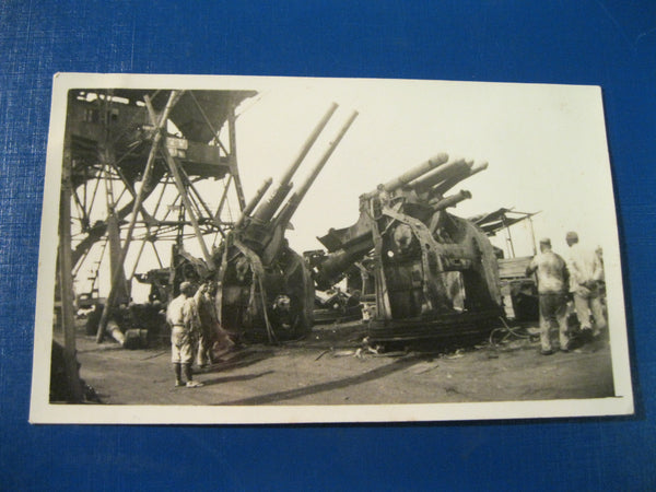 Original Photo of Damaged Japanese Artillery