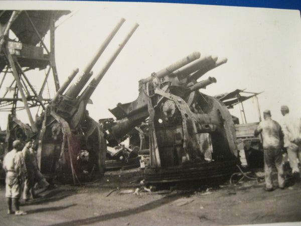 Original Photo of Damaged Japanese Artillery