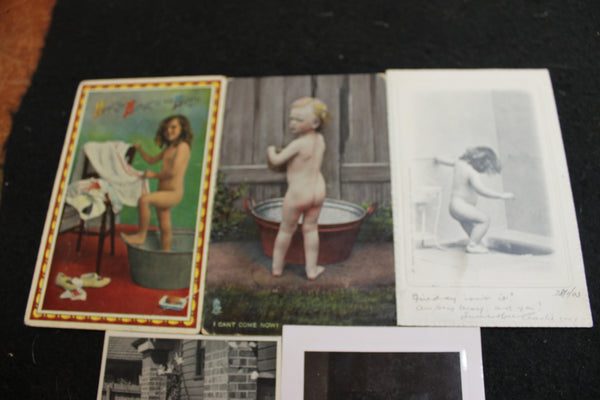 Early 1900's Bath Time Post Cards