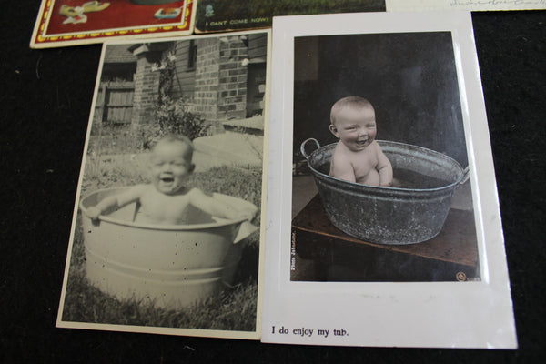 Early 1900's Bath Time Post Cards