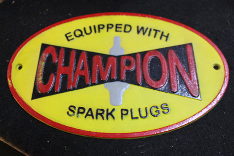 Champion Spark Plugs Plaque